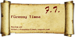 Füzessy Tímea névjegykártya
