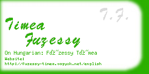 timea fuzessy business card